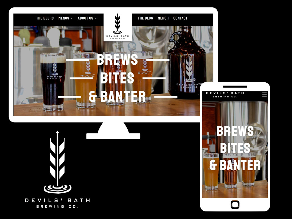 Qualicum beach web designer's portfolio image of Devils' Bath Brewing website
