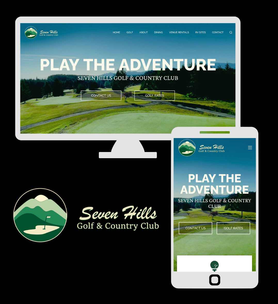 Seven Hills Port Hardy website screenshot by Qualicum Beach web designer