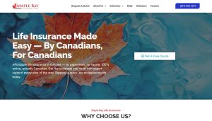screenshot of Maple Bay Financial, created by Qualicum Beach web designer